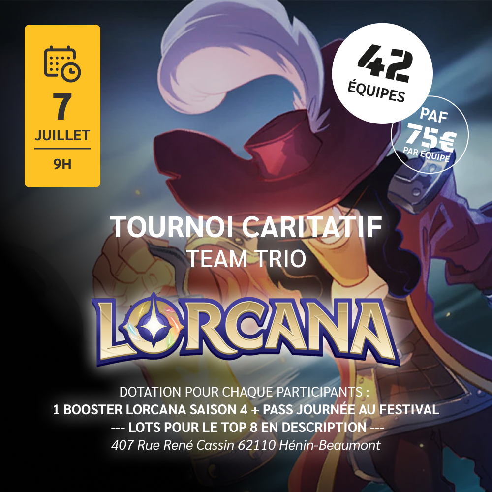 Tournoi Caritatif Lorcana team trio