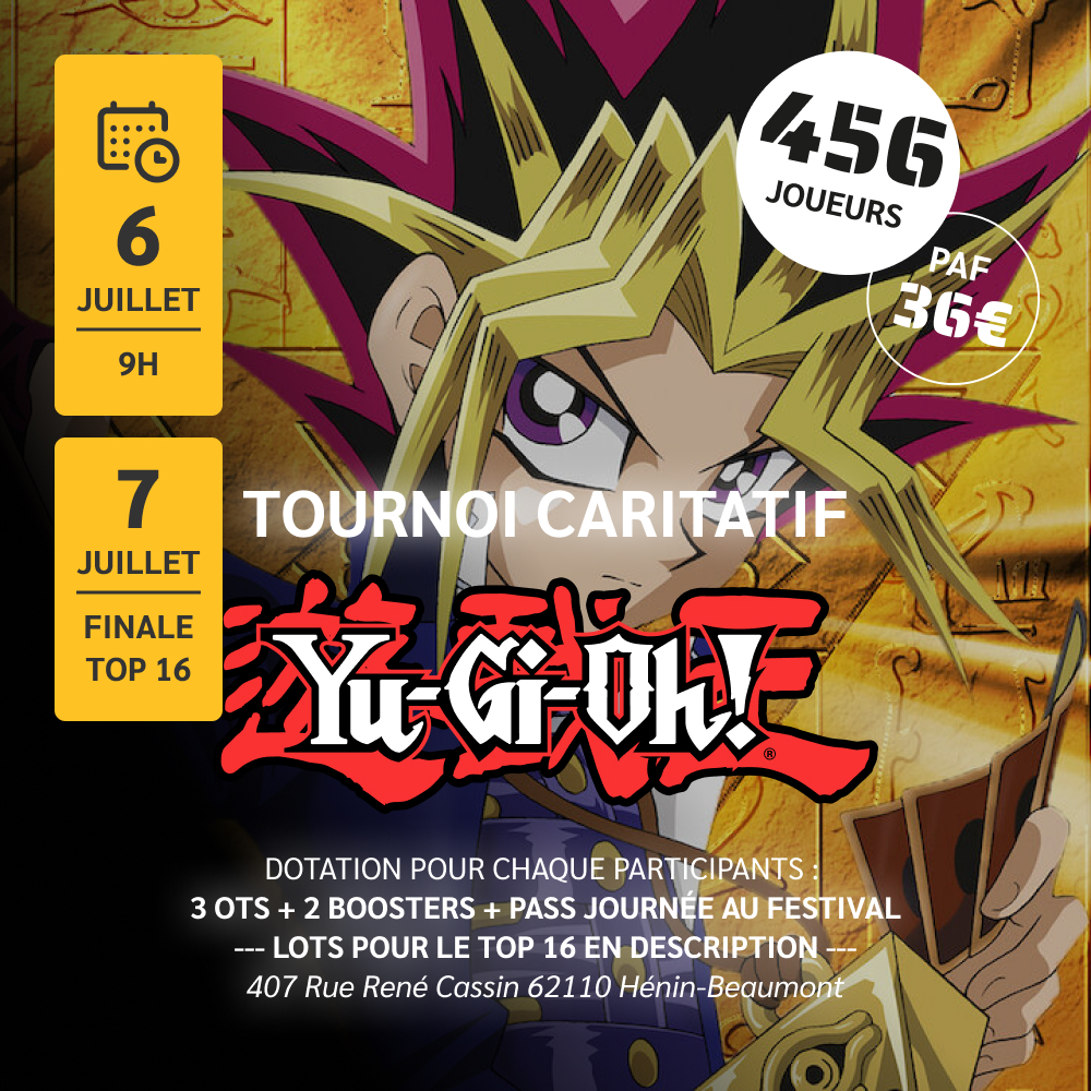 Tournoi Caritatif Yugioh 456 joueurs